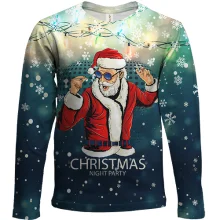 Детский 3D лонгслив Christmas Night Party