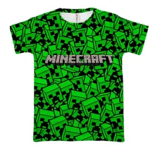 3D футболка Minecraft з візерунком із кріперів