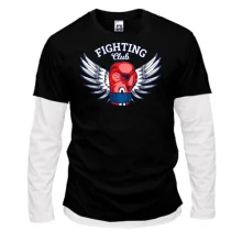 Комбинированный лонгслив fighting club