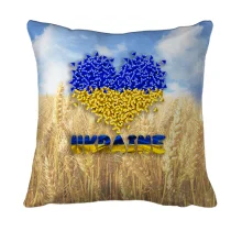 3D подушка Love Ukraine (пшеничное поле)