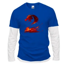 Комбинированный лонгслив Guild Wars 2 logo
