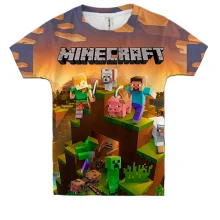 Детская 3D футболка "minecraft"