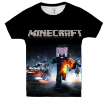 Дитяча 3D футболка "Minecraft x Battlefield"