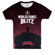 Детская 3D футболка World of Tanks Blitz с танком