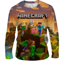 Мужской 3D лонгслив "minecraft"