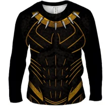 Чоловічий 3D лонгслів "Костюм Killmonger"