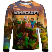 Детский 3D лонгслив "minecraft"