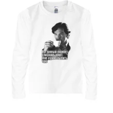 Детский лонгслив Нужно выпить чаю (Sherlock)
