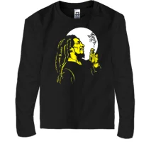 Детский лонгслив Bob Marley на фоне луны