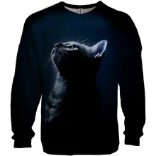3D свитшот с котом в свете