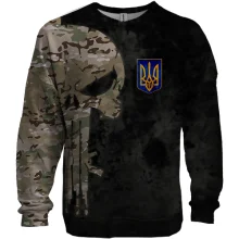 3D свитшот Punisher skull multicam