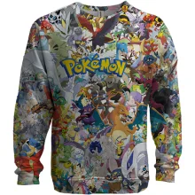 3D світшот з Покемонами та логотипом Pokémon