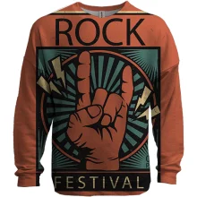 3D свитшот rock festival