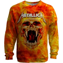 3D свитшот Metallica (огненный череп)