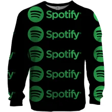 3D свитшот Spotify pattern