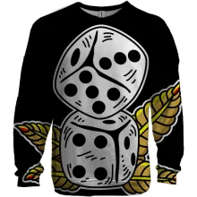 3D свитшот с игральными кубиками