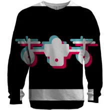 3D свитшот Drone anaglyph