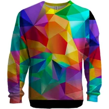 3D свитшот Multicolored low poly.