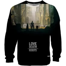 3D свитшот Love death robots.