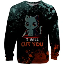 3D свитшот I will cut you