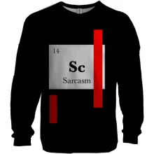 3D свитшот Sc Sarcasm как химический элемент