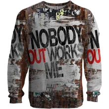 3D свитшот Nobody outworks me