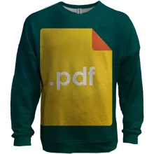 3D світшот з написом PDF