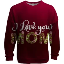 3D світшот I love you Mom