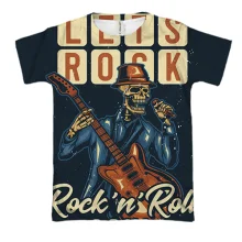 3D футболка Lets rock soul