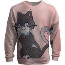 3D світшот з чорним закоханим котом