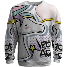 3D свитшот Pop art unicorn