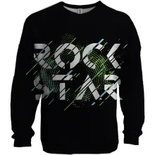 3D свитшот Rock Star Glitch