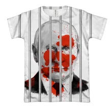 3D футболка "Путін за ґратами"