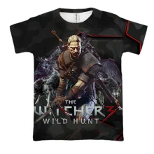 3D футболка "Witcher: Wild Hunt" черный комуфляж