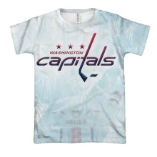 3D футболка Washington Capitals с Овечкиным на ледяном фоне