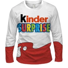 Чоловічий 3D лонгслів "Kinder Surprise"