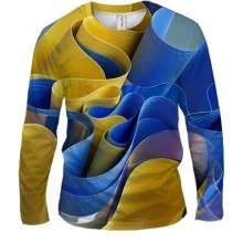 Мужской 3D лонгслив "Ukraine colors"