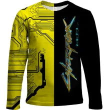 Дитячий 3D лонгслів "Cyberpunk 2077" техно