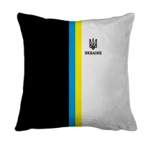 3D подушка "Ukraine" (бело-черная)