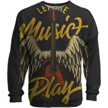 3D свитшот Music play rock