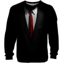 3D свитшот Hitman - костюм агента 47 (2)