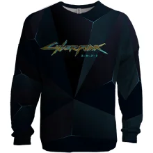3D свитшот "Cyberpunk 2077" полигональная_2