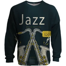 3D свитшот Jazz music fest