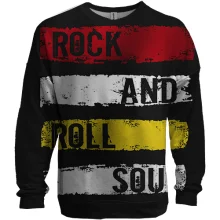 3D свитшот rock and roll soul