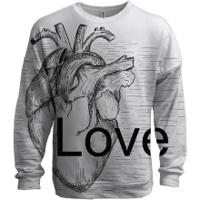 3D свитшот Love heart