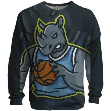3D свитшот Basketball носорог