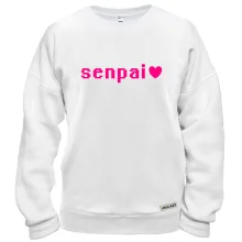 Свитшот с надписью "Senpai"