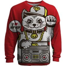 3D свитшот Hip hop cat