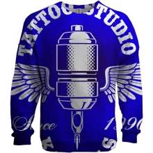 3D свитшот blue Tattoo studio