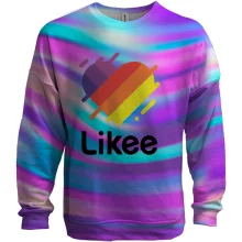 3D свитшот Likee на абстрактных волнах